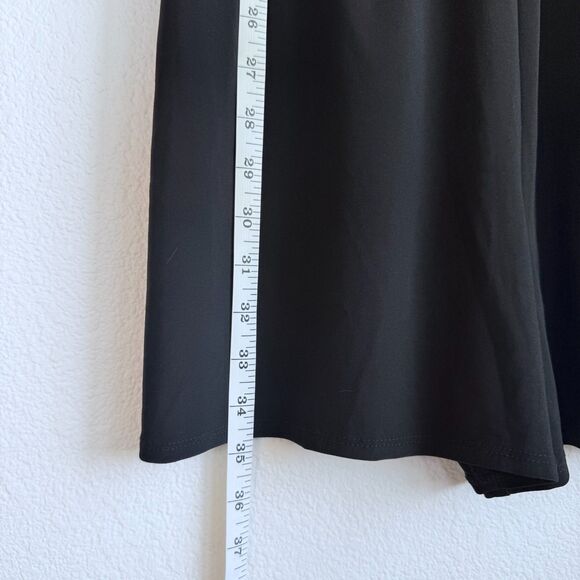 Laundry by Shelli Segal 3/4 Bell Sleeve Split Neck Dressy Jersey Romper in Black - Picture 9 of 12